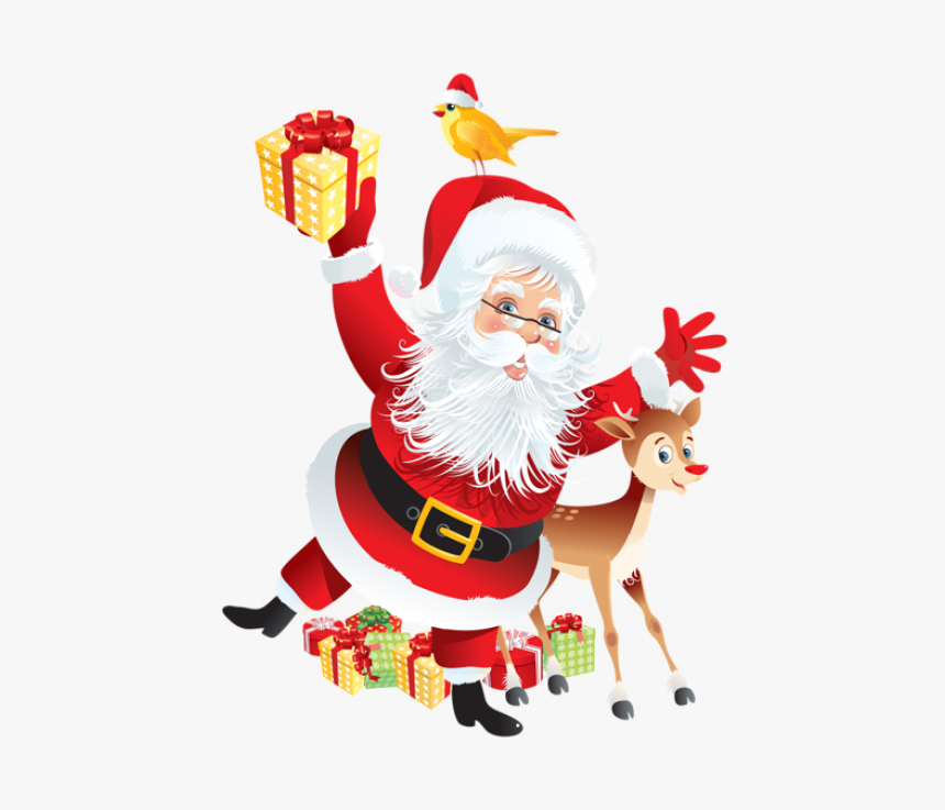 Santa Claus Png Image Hd - Santa And Rudolph Png, Transparent Png, Free Download