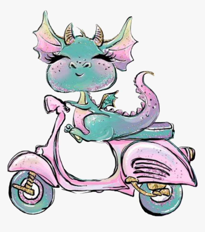 #watercolor #dragon #babydragon #babyanimals #moped - Watercolor Painting, HD Png Download, Free Download