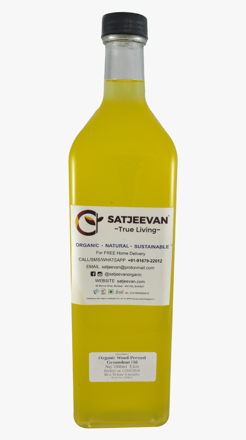 Organic Wood Pressed Groundnut Oil"
 Data Zoom="//cdn - Glass Bottle, HD Png Download, Free Download