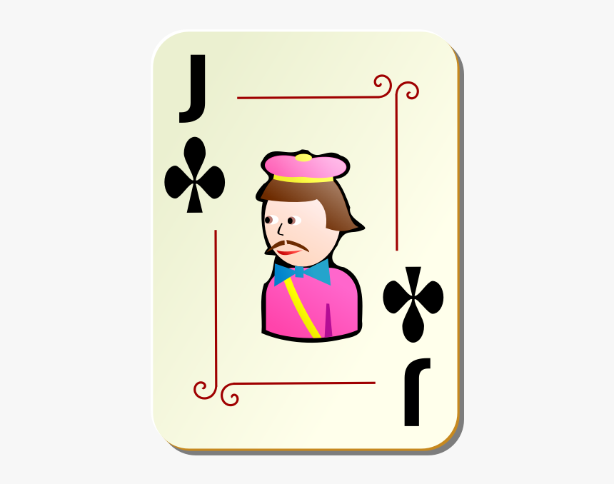 Joker Of Clubs Vector Clip Art - Playing Cards Clubs Free Clipart, HD Png Download, Free Download