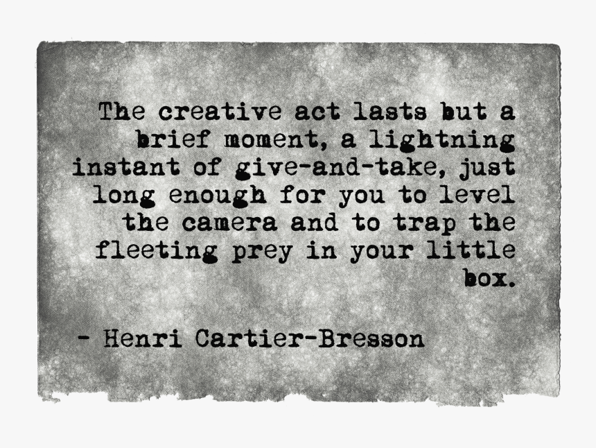 Bresson-quote - Culinary Dropout, HD Png Download, Free Download