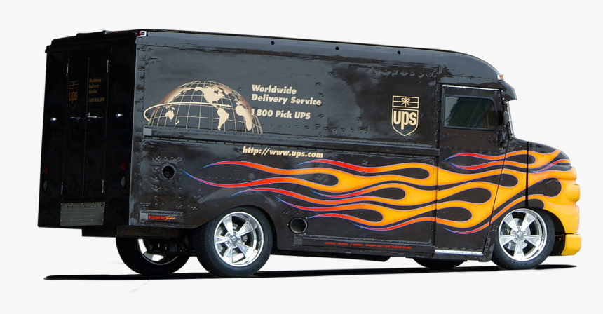 Ups Truck Png - Van, Transparent Png, Free Download