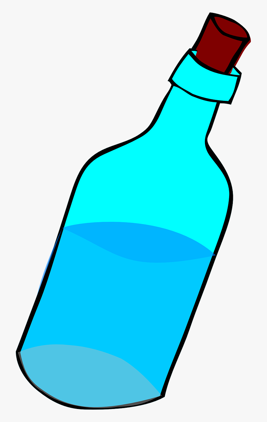 Glass Water Bottle Clipart, HD Png Download, Free Download