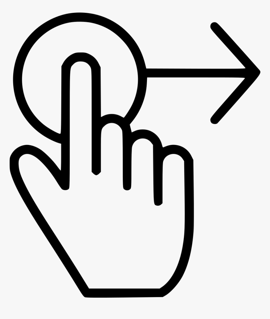 Drag Right - Icon Finger Tap Svg, HD Png Download, Free Download