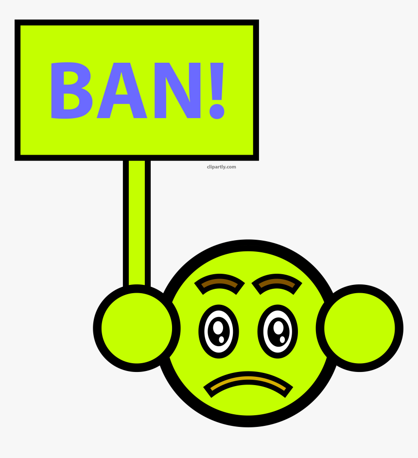 Fake Emoticon Ban Face Clipart Pngfake Emoticon Ban - Ban Emoticon, Transparent Png, Free Download