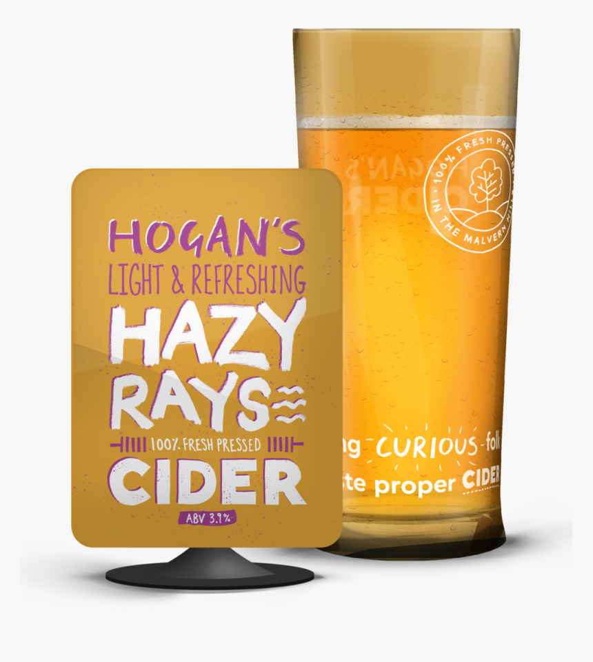 Bib Pintglass Hazyrays - Pint Glass, HD Png Download, Free Download