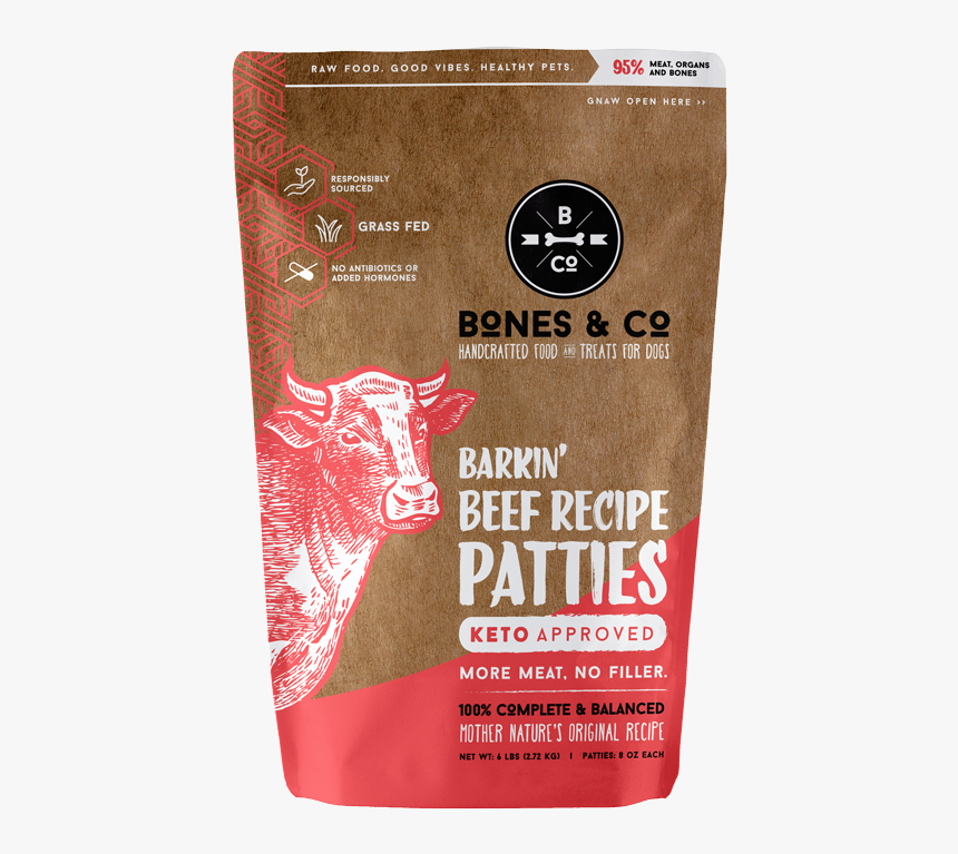 Beef Patties - Bones And Co Raw Dog Food, HD Png Download, Free Download