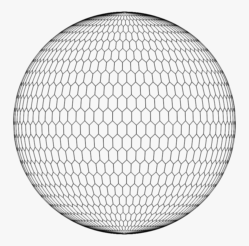 Hexagonal Grid Sphere Variation - Hexagon Sphere Png, Transparent Png, Free Download