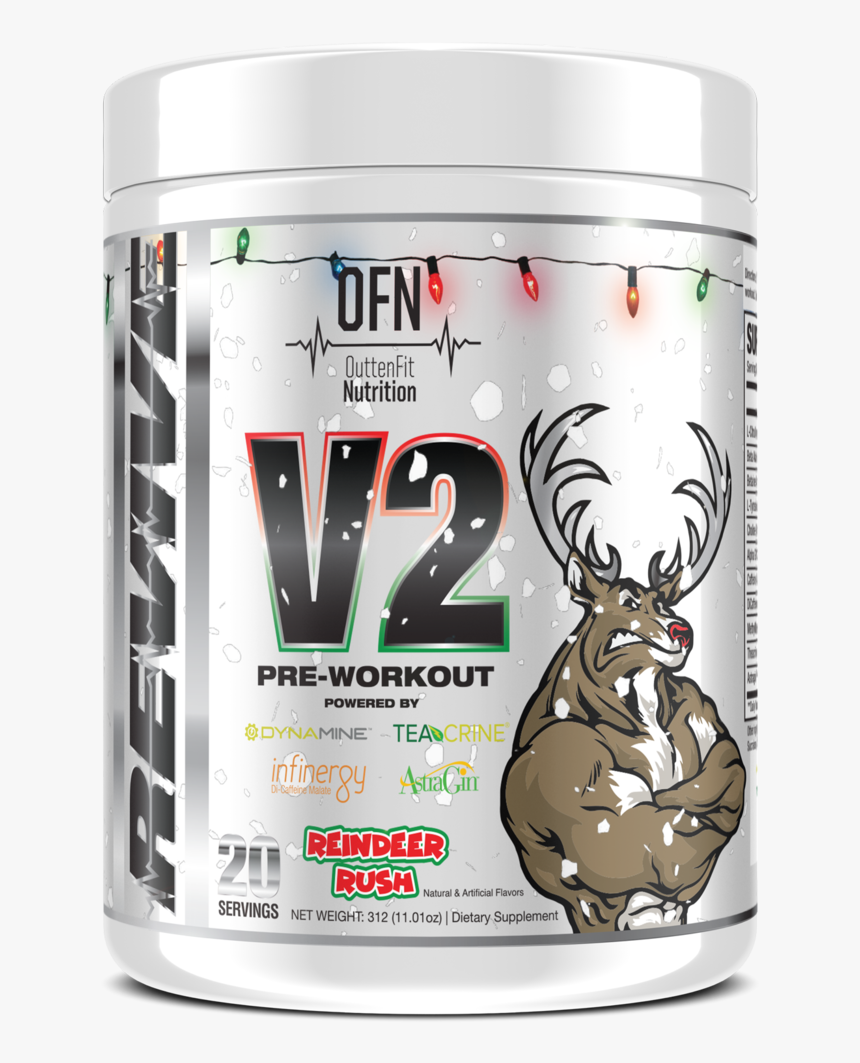 New V2 Christmas Front - Reindeer, HD Png Download, Free Download