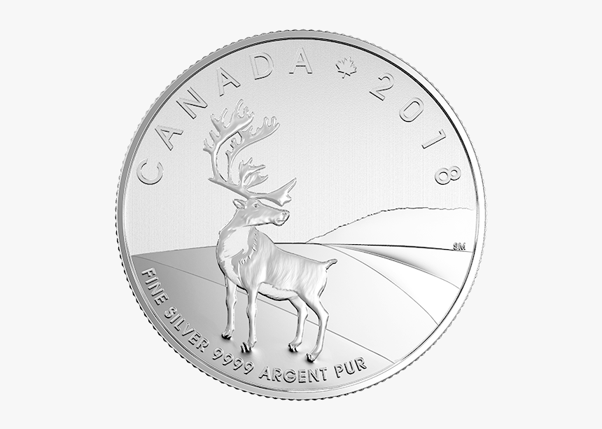 2018 Silver Caribou Coin, HD Png Download, Free Download