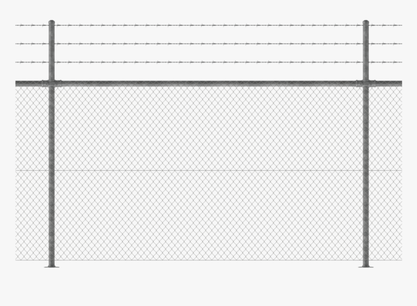 Chainlink Fence Panel 1500h Front View With 3 Panels - Gate, HD Png Download, Free Download