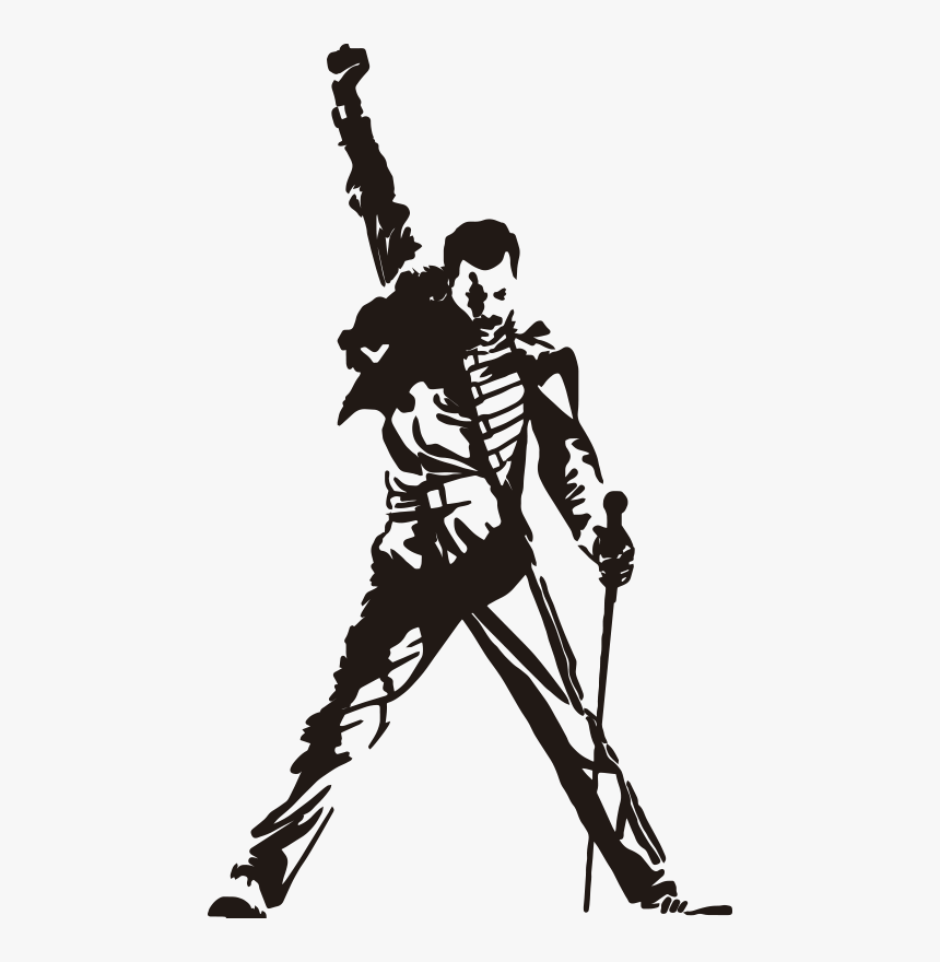 Outline Freddie Mercury Silhouette, HD Png Download, Free Download