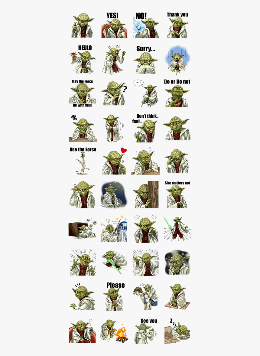 Transparent Star Wars Yoda Png - Star Wars Whatsapp Sticker, Png Download, Free Download