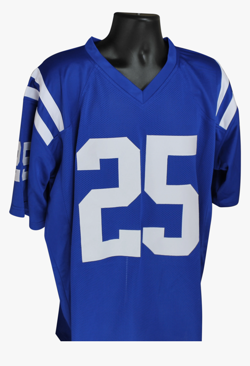 Marlon Mack Autographed Colts Blue Custom Jersey W/jsa, HD Png Download, Free Download