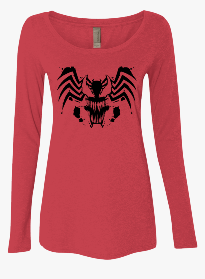 Symbiote Rorschach Women"s Triblend Long Sleeve Shirt - Camiseta De Venom Marvel, HD Png Download, Free Download