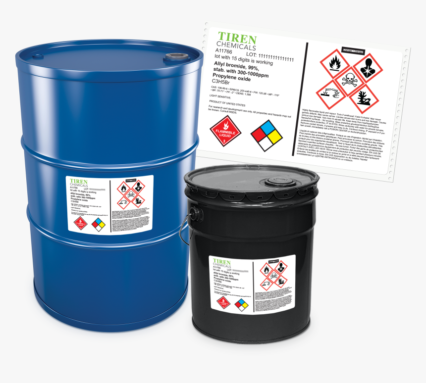 Chemical Drum Label , Png Download - Chemical Drum With Label, Transparent Png, Free Download