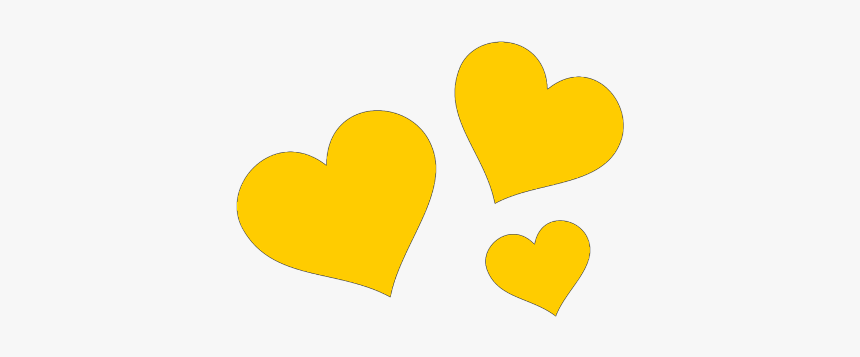 #corações #coração #amarelo #yelow - Heart, HD Png Download, Free Download