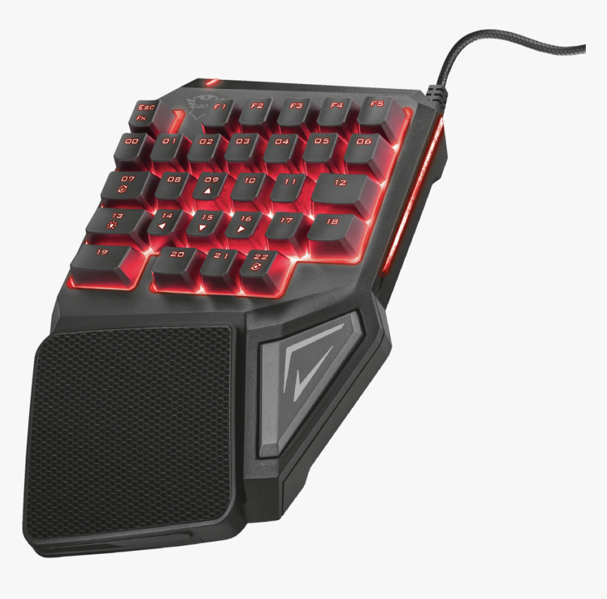 Gxt 888 Assa One Handed Gaming Keyboard - Trust Gxt Keyboard And Mouse, HD Png Download, Free Download