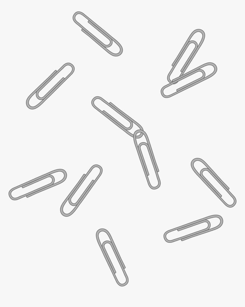 Silver Scattered Clips Free - Transparent Paper Clips Png, Png Download, Free Download