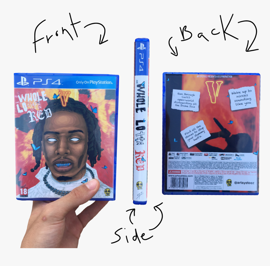 Image Of Playboi Carti ‘whole Lotta Red’ Ps4 Game Case - Holi, HD Png Download, Free Download