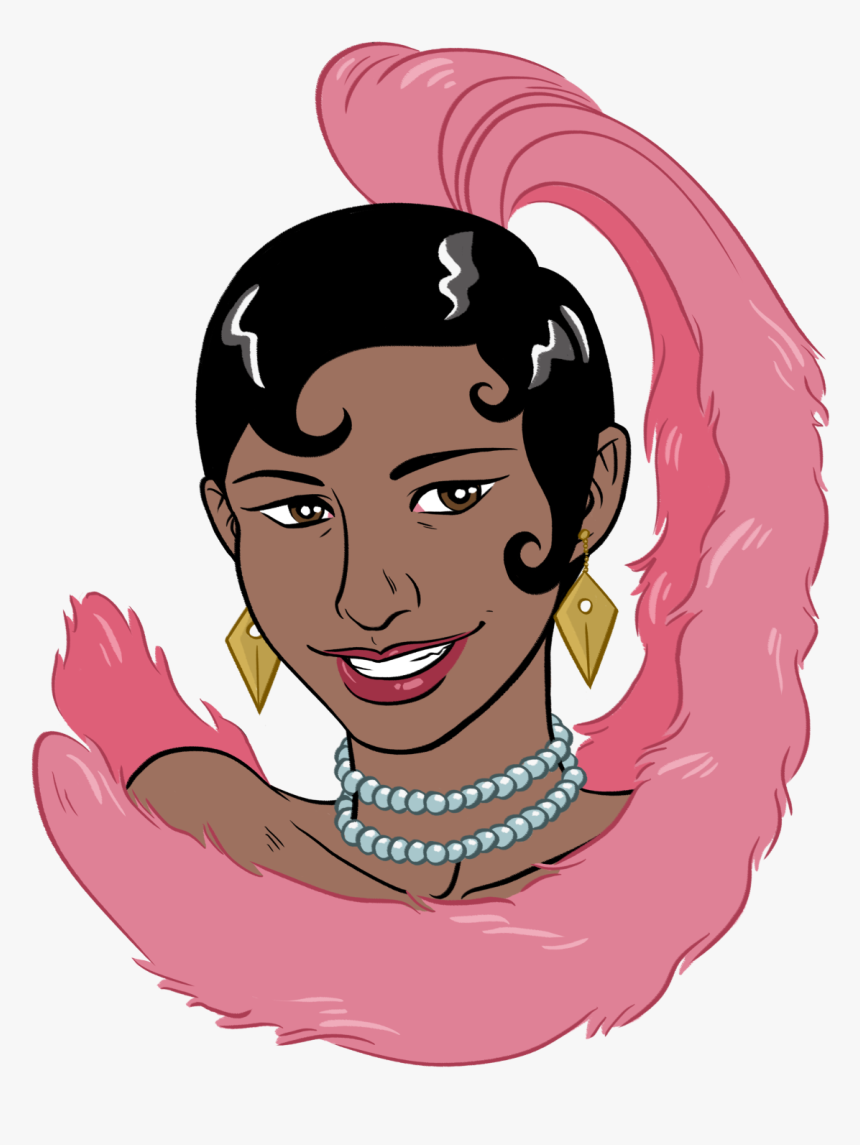 Josephine Bakerjosephine Baker Was An American Chorus - Josephine Baker Cartoon, HD Png Download, Free Download