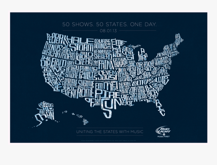 Spread4 - 50 States Bands, HD Png Download, Free Download