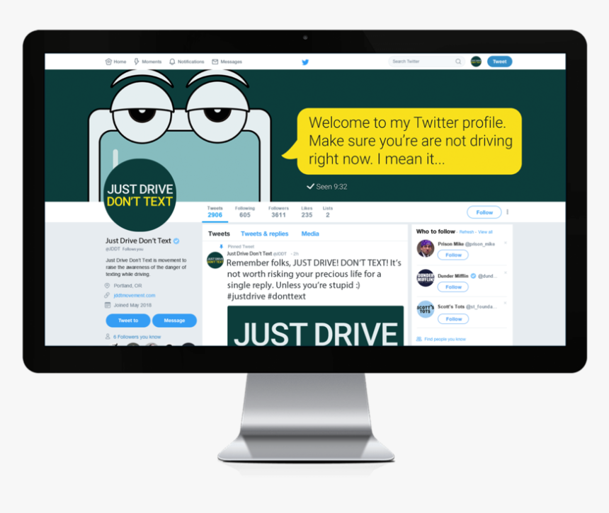 1st Revision Jddt Twiter Profile Page Pc Mockup - Home Page, HD Png Download, Free Download