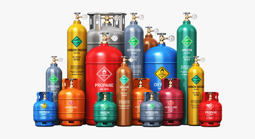 Gasflaschen In Verschiedenen Größen, Formen Und Farben - Gas Cylinders, HD Png Download, Free Download