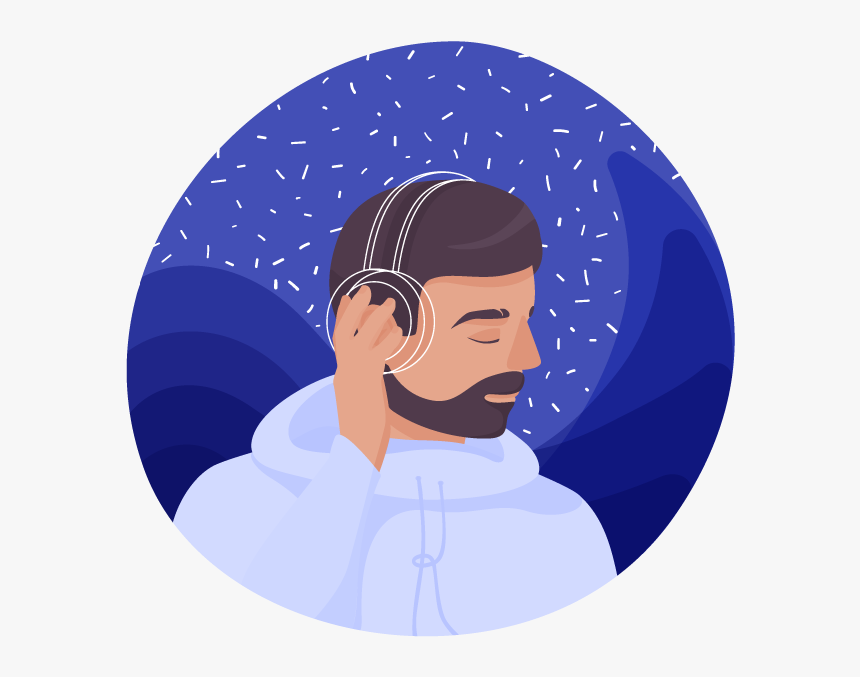 Listen Man Waves Listen Onboarding Character Illustration - Illustration, HD Png Download, Free Download