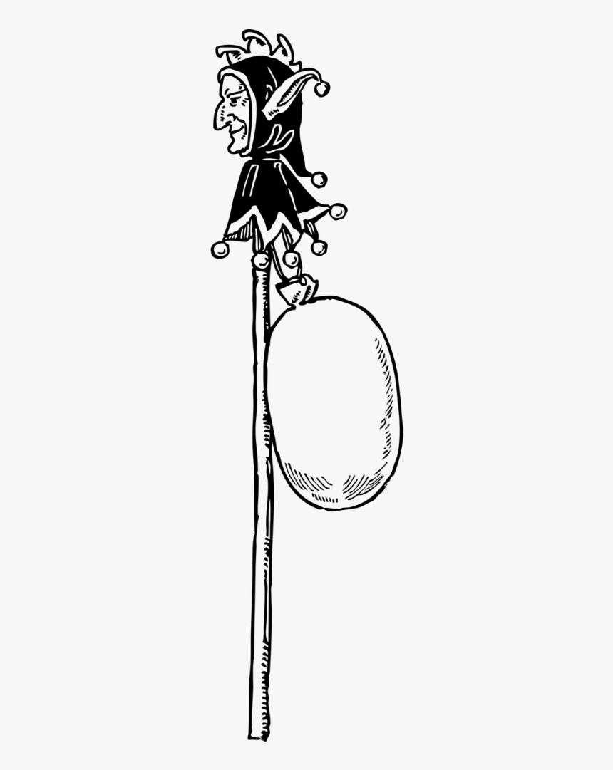 Jester Bauble Joker - Bauble Stick Fool, HD Png Download, Free Download