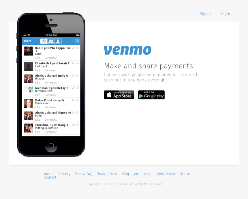 Venmo Homepage , Png Download - Venmo Home Page, Transparent Png, Free Download