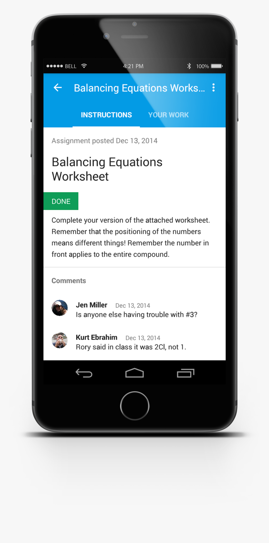 Google Classroom Png - Google Classroom On Smartphone App, Transparent Png, Free Download