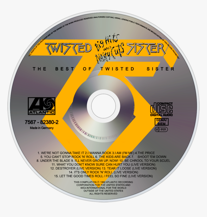 Twisted Sister Big Hits And Nasty Cuts - Twisted Sister, HD Png Download, Free Download