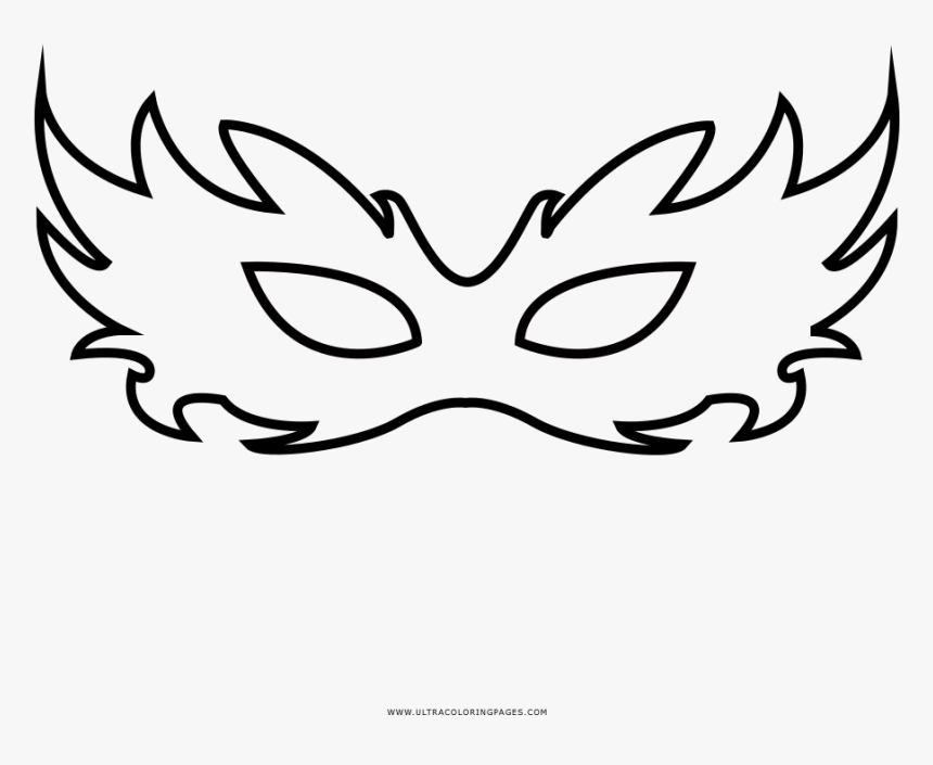 Carnaval Mask Coloring Page, HD Png Download, Free Download