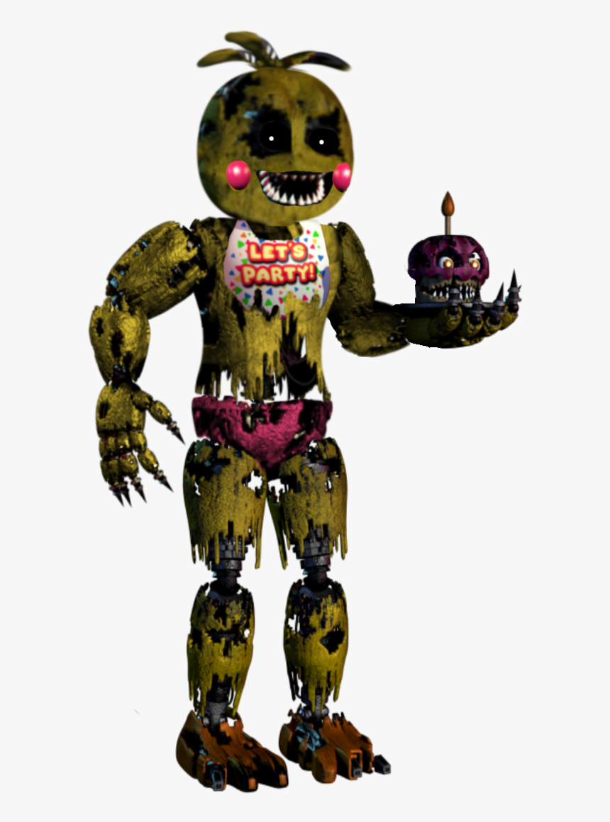 Nightmare Toy Chica - Five Nights At Freddy's Nightmare Toy Chica, HD Png Download, Free Download