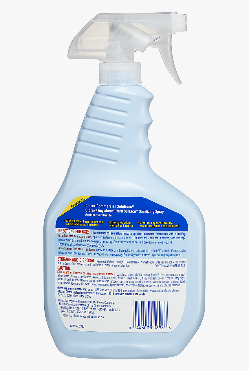 Clorox Anywhere Spray Label, HD Png Download, Free Download