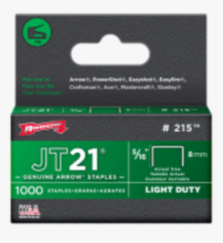Arrow Jt21 5/16 Staples - Arrow Staple Gun Light Duty, HD Png Download, Free Download