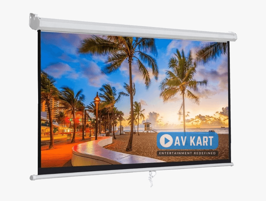 A Manual Auto Lock Projection Screen - Miami Beach Wallpaper Hd, HD Png Download, Free Download