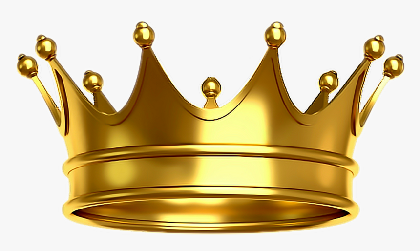 #corona #rey #oro #dorado #king - Gold Transparent Background Crown, HD Png Download, Free Download