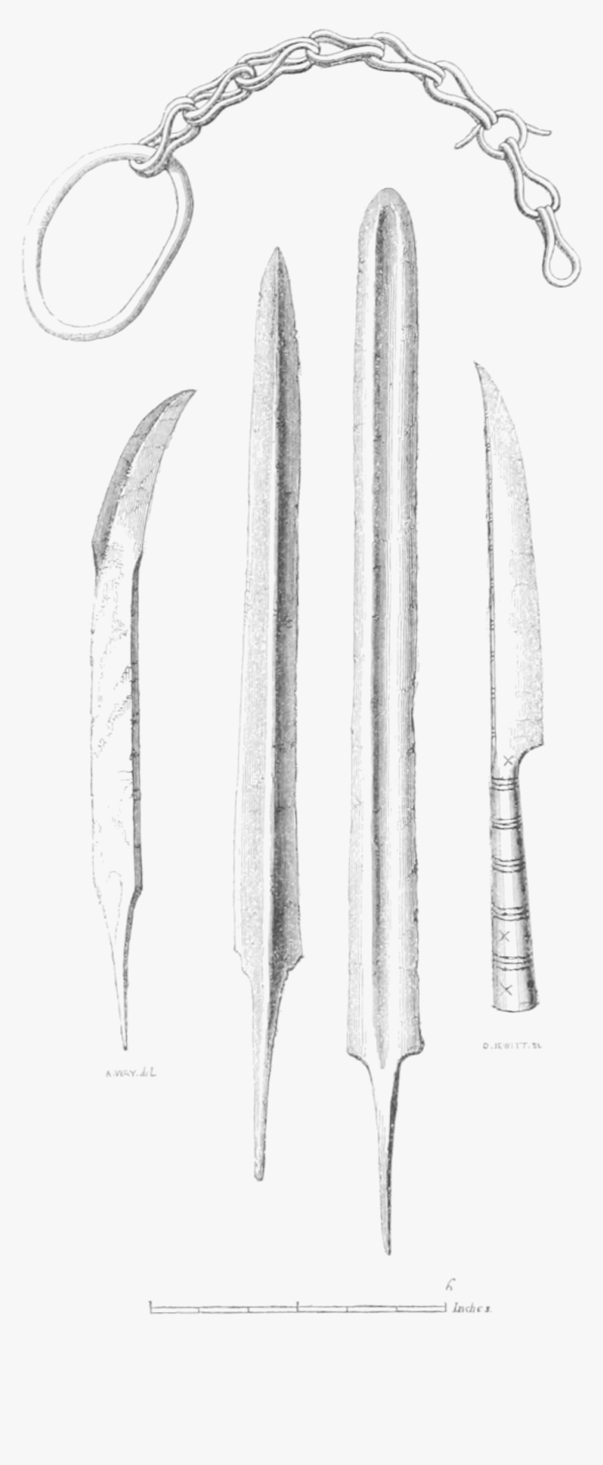 Archaeological Journal, Volume 6, 0197 - Bowie Knife, HD Png Download, Free Download