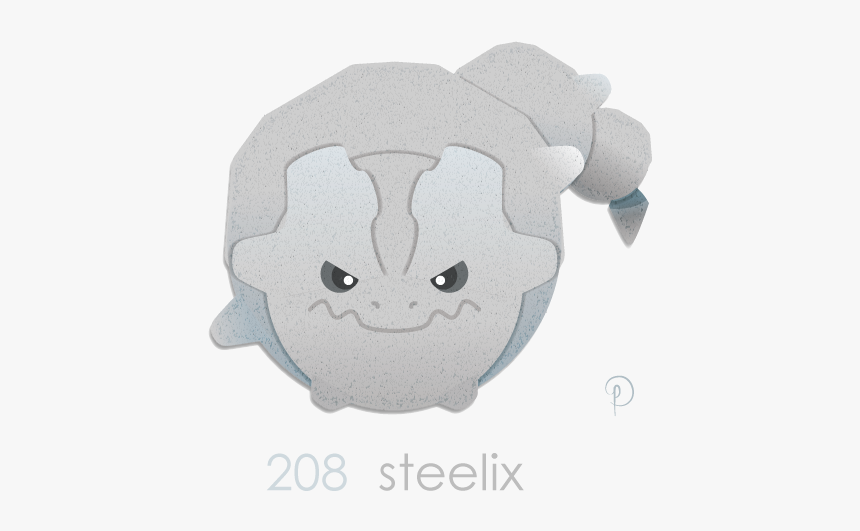 Steelix 
the Iron Steel Metal Snake Pokemon - Cartoon, HD Png Download, Free Download
