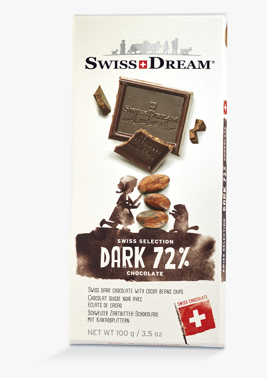 72% Dark Chocolate Bar - Swiss Dream Chocolate Bar, HD Png Download, Free Download