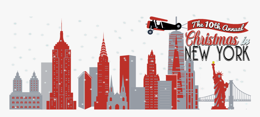 Nyc Christmas Skyline, HD Png Download, Free Download
