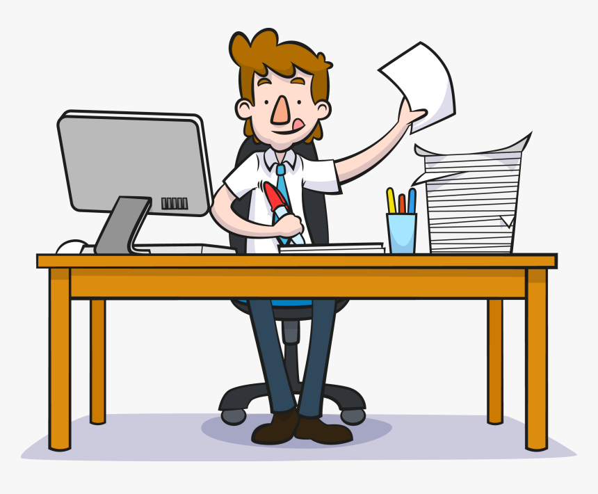 Cartoon Businessperson Motion Graphics - Workaholic Clipart, HD Png Download, Free Download