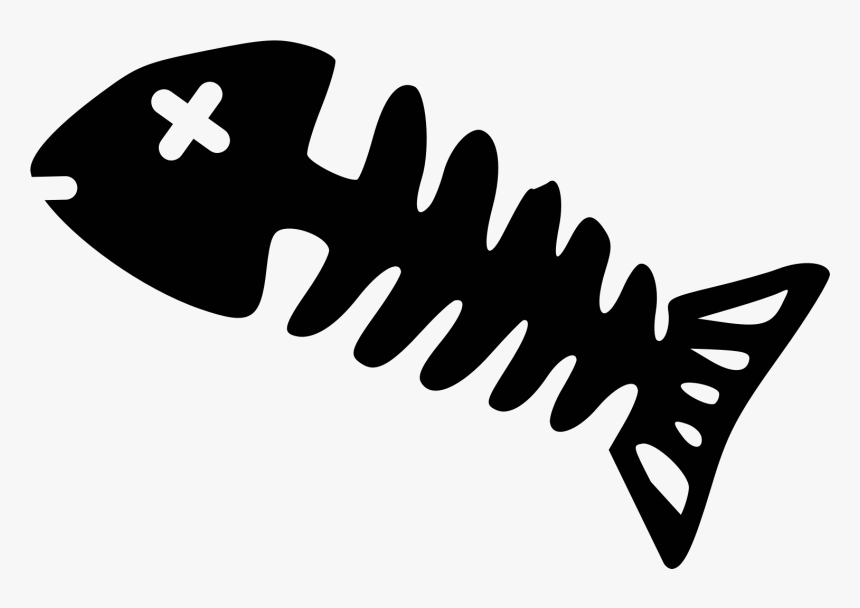 Fish Bone Clipart - Fish Skeleton Clip Art, HD Png Download, Free Download