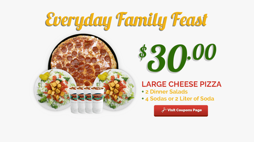 Lamppost Pizza Everyday Family Feast $30 West Yorba - Pepperoni, HD Png Download, Free Download