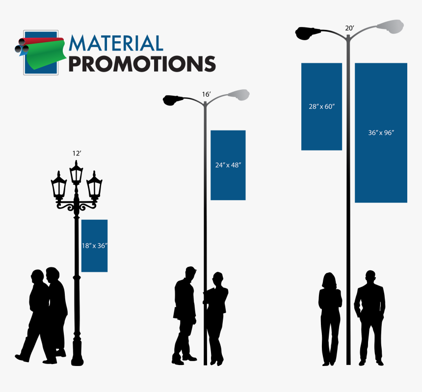 Light Pole Banner - Street Pole Banner Dimensions, HD Png Download, Free Download