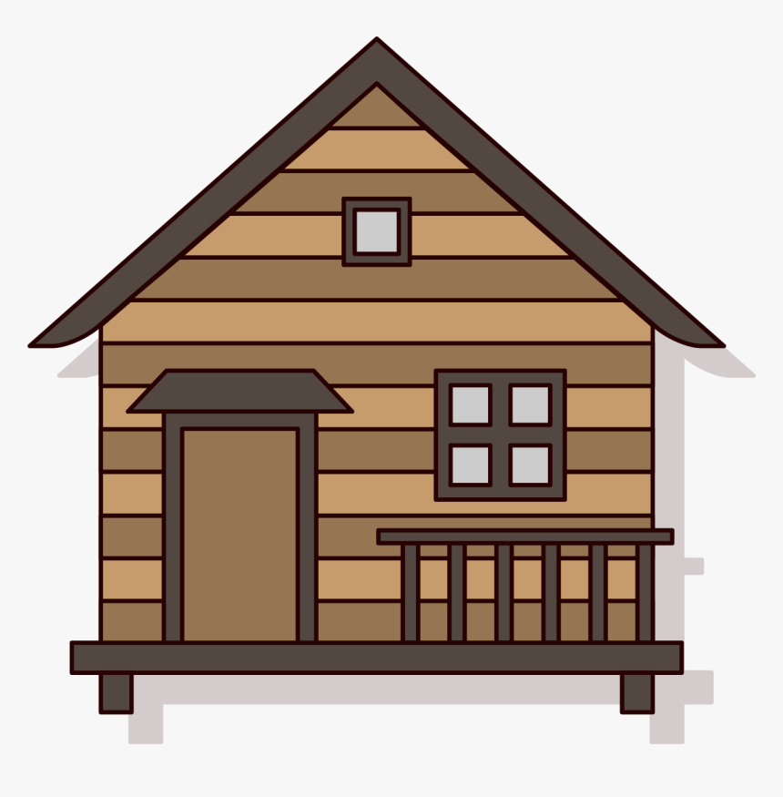 Log House Hut Forest Cottage Cartoon Cabin Clipart - Cabin Cartoon, HD Png Download, Free Download