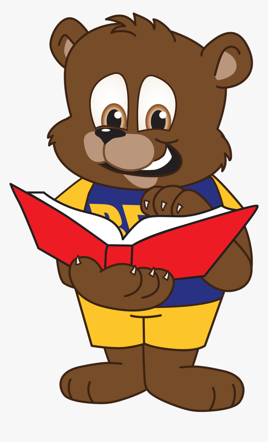 Brookwood Bear Holding Book - Cartoon Holding A Book, HD Png Download, Free Download