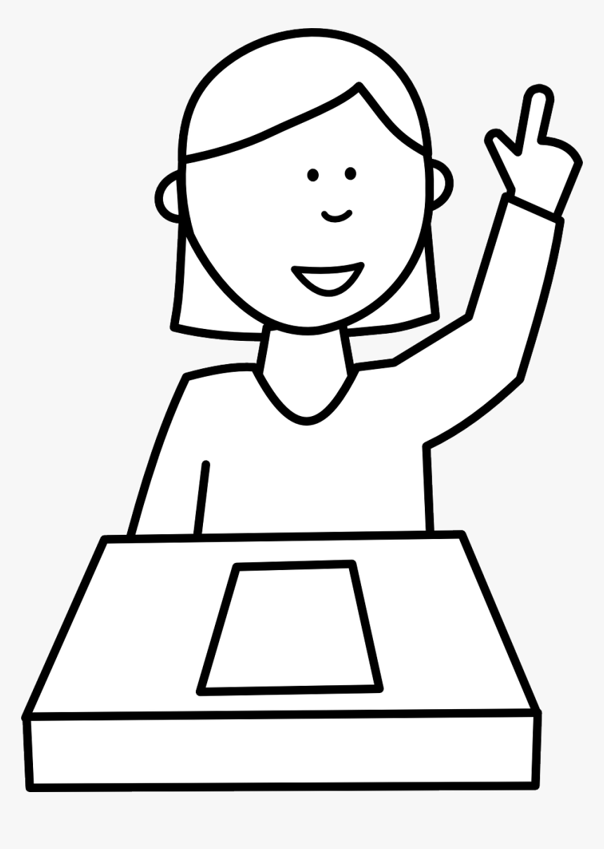 Raise Your Hand Clipart Black And White, HD Png Download, Free Download